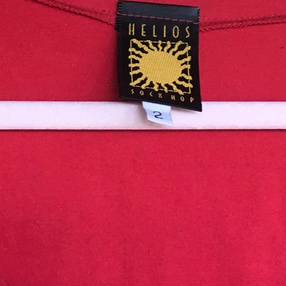 Vintage 80s Valentines Day Red Heart Dress Studded Hearts Bodycon mini dress - Picture 7 of 8